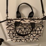 Universal Threads Universal Thread Shoulder Bag Handbag Tote Purse Black & Off White Photo 9