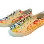 Sperry Crest Vibe White Rainbow Pride Sneakers Size 9 Photo 0