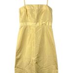 New! NWT J. Crew 100% Silk Dress Yellow Bow Sleeveless Removable Straps Dress Size 8 Photo 0