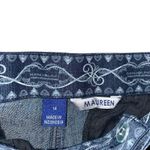 Maureen Bandolino Womens Dark Blue Mid Rise Dark Wash Capri Jeans Size 14 Photo 5