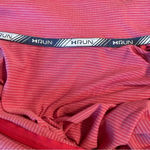 Under Armour RUN Half Zip Lightweight Pullover Women S Pink White Stripe Workout Photo 2