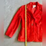 Chadwick's Chadwick’s Blazer Women’s Red Velvet Suit Jacket Size 10P Photo 3