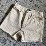 PacSun Playboy Shorts cream Denim 90s Nature Girl boyfriend Button Fly cut offs Photo 7