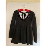 Free People Embellished Open Back Knit Sweater Top Black S Photo 5