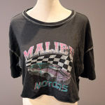 Forever 21  Women's Black Malibu Motors Graphic Crop Top Size M Photo 0