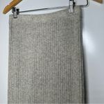 8 by YOOX Grey Wool Ribbed Midi Skirt Size XS Gray Photo 4