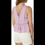 Lucky Brand Lilac Cropped Floral Babydoll Crochet Peplum Top Boho Y2K Size Large Photo 9