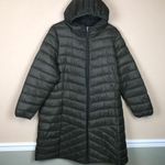 Harvey & Jones Women's Olive Green Nylon Long Line Hooded Puffer Coat Size XXL Photo 0