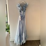 Mac Duggal  Ruffle Tiered Cut Out Chiffon Gown in Powder Blue 6 Photo 10