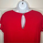 Evelyn Flutter Sleeve Casual Cherry Red Ruffle Tiered Mini Dress Has Pockets L Red Size L Photo 6