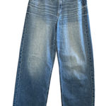 American Eagle Curvy Super High Rise Baggy Straight Jeans Womens 4 Short Strigid Photo 0