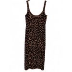 Revolve  LPA  S Emelie Dress Body Con Knit MIDI Animal Leopard Print Sleeveless Photo 3