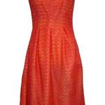 Nine West Coral Fit and Flare Crochet Overlay Women's Tank Mini Dress Size 2 Photo 0