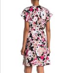 Kenneth Cole Surplice Faux Wrap Satin Dress Poppy Camo Petal Size M NWT $129.00 Photo 2