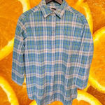 Metropolitan Blue and Yellow‎ Flannel Shirt Size Medium Size L Photo 0