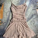 City Triangles Cream Glitter Mini Dress Photo 0