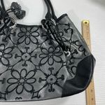 Brighton  Valencia Purse Shoulder Bag Satchel Metallic‎ Silver Black Photo 14