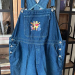 Disney Vintage  winnie the pooh overalls embroidered plus denim friends shorts Photo 0