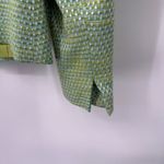 Talbots  Spring Blazer Jacket Womens 12‎ Green Cotton Knit Lined Pockets Photo 8