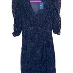 Maje Rimael Velvet Black Lace V Neck Mini Cocktail Dress NWT Photo 0