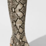 Universal Threads Universal thread gray black snake skin wide calf knee high heeled boots Photo 0