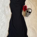 Vintage Stunning Gothic Black Cowl Neck/Back Dress with slits on the side Photo 10