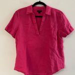 J.Crew 100% Linen Short Sleeve Tee S Pink Photo 0
