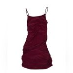 Fashion Magazine Vintage Whimsigoth Comfy Ruched Wine Strappy Evening Dress M Photo 8