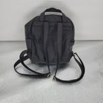 Black Faux Vegan Leather Backpack Applique Heart Lips Eye Flower Kidcore‎ Funky Photo 5