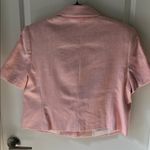 Banana Republic Light Pink Short Sleeve Linen/Cotton Blazer Photo 6