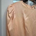 Vintage Pantagis 80s Ombre Peach Pink Bow Satin Party Prom Gown Dress Size 12 Photo 2