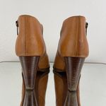J.Crew Camel Light Brown Leather Lexington Dual Zip Casual Heeled Ankle Booties Photo 4