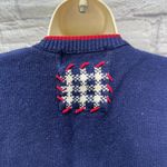 Jantzen Vintage  Embroidered Sweater Vest Size XL America USA Flag Red Blue Photo 3