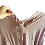 Ecowish  Womens‎ Size Medium Blush Pink Pleated Dress Short Sleeve Sash Belt NWT Photo 5