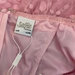 Selfie Leslie NWT La Vida Sweetheart Neckline Puff Sleeve Dress Pink Photo 9