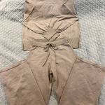 Women’s wide leg lounge set Tan Size M Photo 0