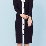 NEW Sonnet James Lou Dress Black & White Textured Waffle Knit Play Dress Size XS Photo 12
