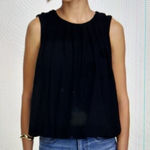 Madewell  Sleeveless Crewneck Bubble Top Black Size L NU852 Photo 0
