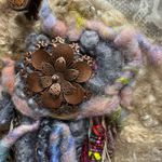 Handmade  Boho purse/tote bag featuring mixed materials and embellishments Photo 2