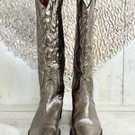 It Shoes Metallic Leather Pull On Knee Length Western Boots Silver Women 40 / 10 Photo 0
