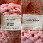 Free People Cardigan Knit Sweater Cropped Button Front 3/4 Sleeve Pink Sz S Photo 8