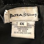 80’s Vintage Stenay Black Beaded Flapper Gatsby Zigzag Hem Short Sleeve Blouse Size L Photo 8