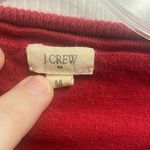 J.Crew Red 100% Cotton V-Neck Fitted Lightweight Sweater Size Medium Photo 2