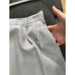 Vintage Linen Blend Skirt Suit Set Blazer Career Wear Made in Poland 6 Gray Photo 13