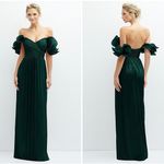 After Six  Dramatic Ruffle Edge Convertible Strap Metallic Pleated Maxi Dress Photo 1