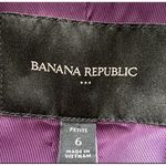 Banana Republic Satin Tie Waist Blazer Women's 6P Petite Purple Pinot Noir $180 Photo 8