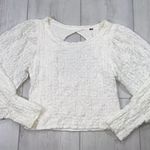 Free People White lace long sleeve top Photo 0