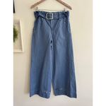 Free People  Sloane Belted Blue Wide Leg Pants Size Small Photo 3