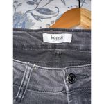 Kensie Jeans Black Washed Denim Cropped Jeans with Velvet Lace Hem Sz 2/26 Photo 3