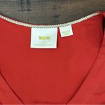 Maeve Anthropologie  Ally Cupro Tunic‎ Orange/red Medium short sleeve Blouse Photo 3